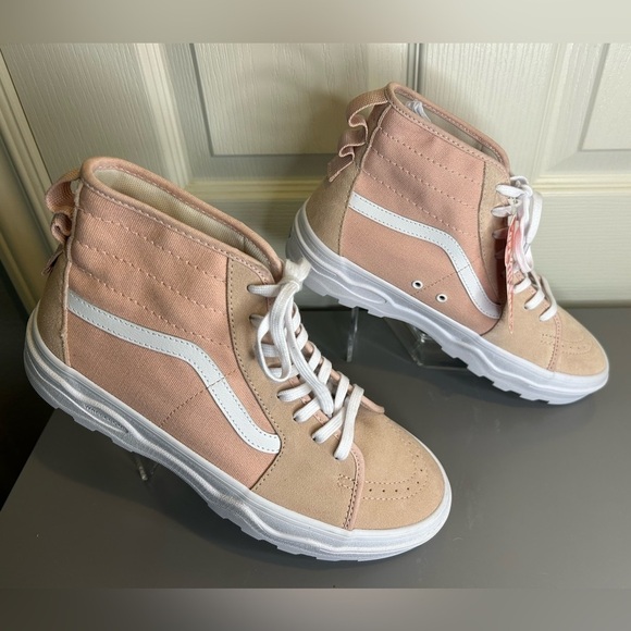 “Vans” NWT ‘Dusty Rose’ Pink High Tops Wafflecup Sole Size 11 Women’s 9.5 Men’s - Picture 4 of 13